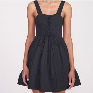 Staud  Sutton Lace-Up Mini Dress